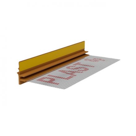 Hálós PVC ablakcsatlakozó profil, barna, 250 cm